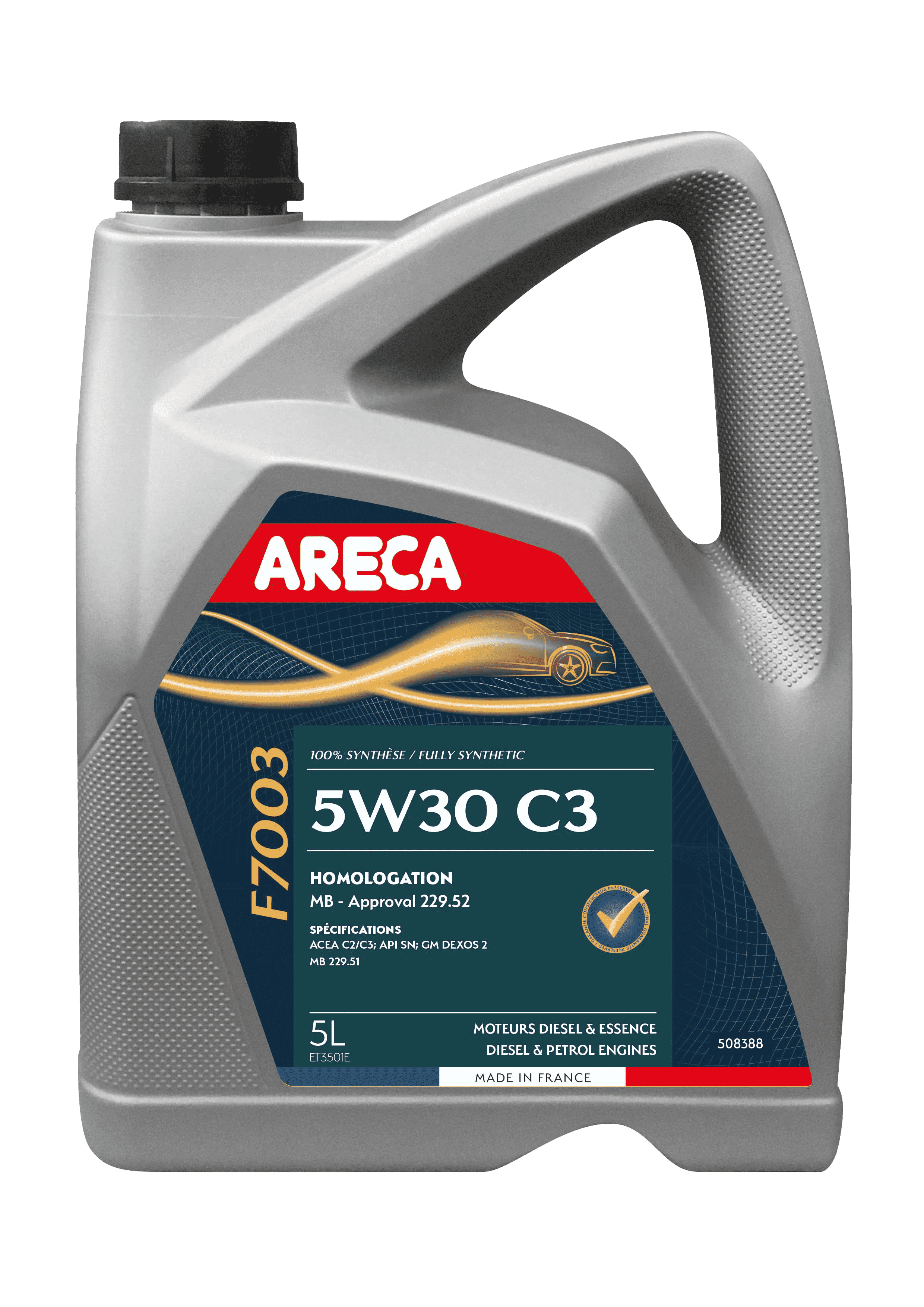 Моторное масло ARECA F7003 5W-30 C3, 5л